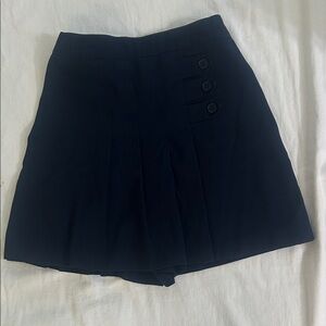 Girls Navy Pleated Uniform Skort with Side Button Size 12